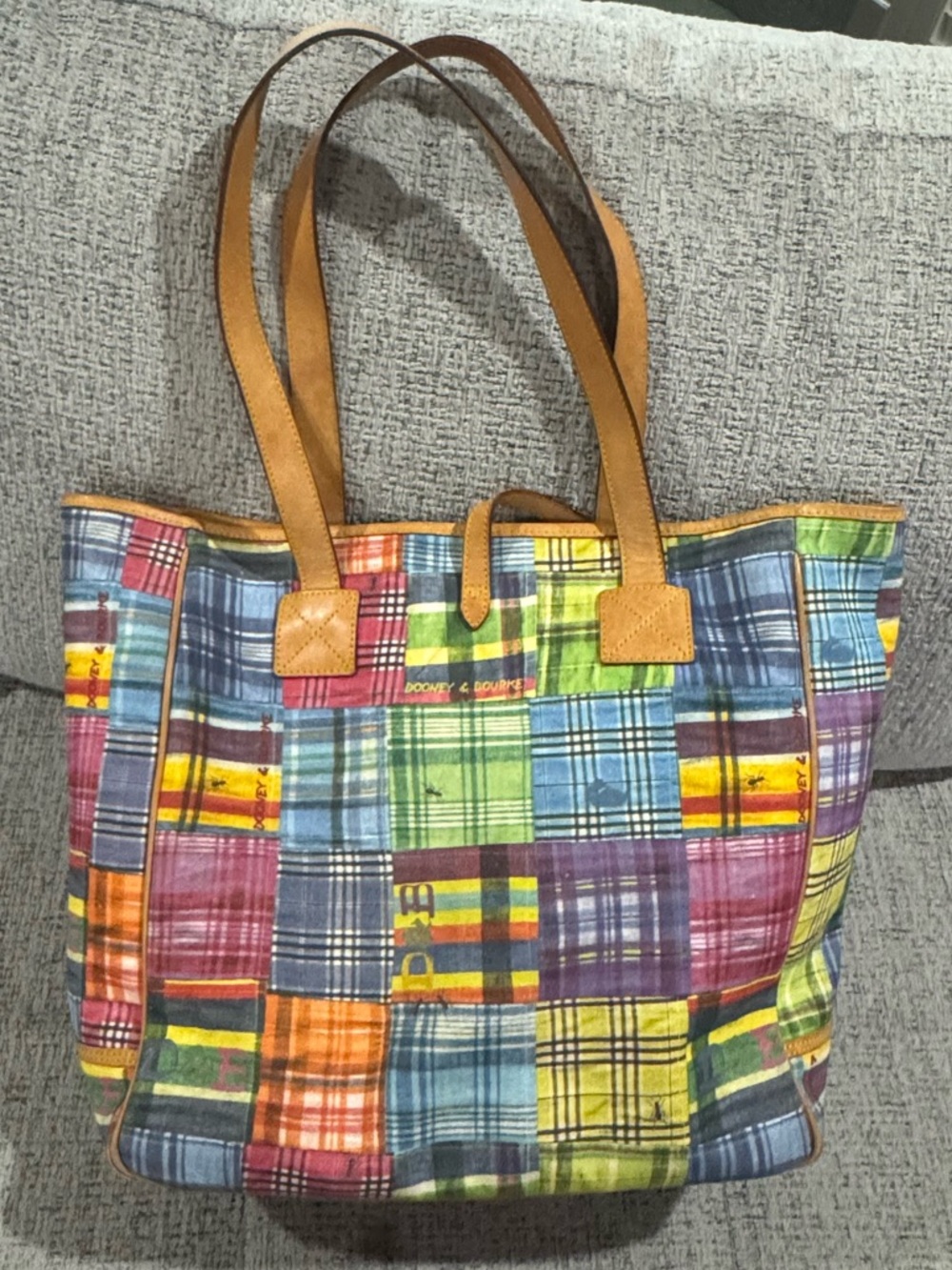 Dooney & Bourke Madras Plaid Picnic Ants Tote